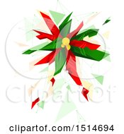 Poster, Art Print Of Geometric Christmas Poinsettia
