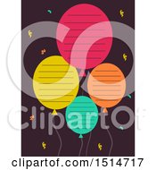Poster, Art Print Of Colorful Party Balloons With Lines For Text