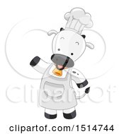 Poster, Art Print Of Chef Cow Mascot