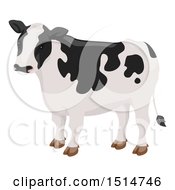 Poster, Art Print Of Black And White Cow