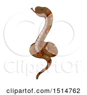 Clipart Of A Cute Snake Royalty Free Vector Illustration