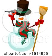 Poster, Art Print Of Christmas Snowman