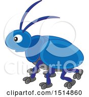 Clipart Of A Cute Bug Royalty Free Vector Illustration