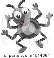 Clipart Of A Spider Royalty Free Vector Illustration by Alex Bannykh