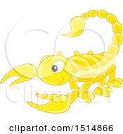 Clipart Of A Cute Scorpion Royalty Free Vector Illustration