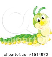 Clipart Of A Cute Caterpillar Royalty Free Vector Illustration
