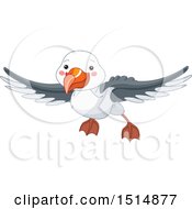 Poster, Art Print Of Cute Flying Albatross