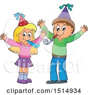 Poster, Art Print Of Boy And Girl Celebrating At A Party