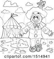 Poster, Art Print Of Black And White Circus Clown