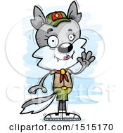 Poster, Art Print Of Waving Female Wolf Scout