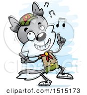 Poster, Art Print Of Happy Dancing Male Wolf Scout