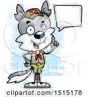 Poster, Art Print Of Talking Male Wolf Scout