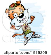 Poster, Art Print Of Jumping Female Tiger Scout