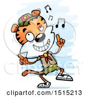 Poster, Art Print Of Happy Dancing Male Tiger Scout