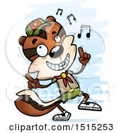 Poster, Art Print Of Happy Dancing Male Chipmunk Scout