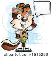Poster, Art Print Of Talking Male Chipmunk Scout