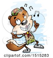 Poster, Art Print Of Happy Dancing Female Squirrel Scout