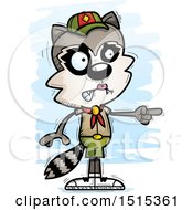 Clipart Of A Mad Pointing Female Raccoon Scout Royalty Free Vector Illustration by Cory Thoman