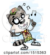 Poster, Art Print Of Happy Dancing Female Raccoon Scout