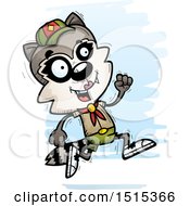 Poster, Art Print Of Running Female Raccoon Scout