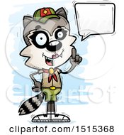 Poster, Art Print Of Talking Female Raccoon Scout