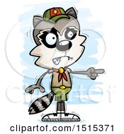 Clipart Of A Mad Pointing Male Raccoon Scout Royalty Free Vector Illustration by Cory Thoman