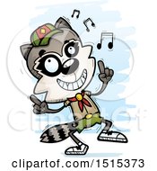 Poster, Art Print Of Happy Dancing Male Raccoon Scout