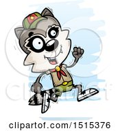 Poster, Art Print Of Running Male Raccoon Scout