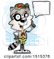 Poster, Art Print Of Talking Male Raccoon Scout