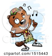 Poster, Art Print Of Happy Dancing Female Beaver Scout