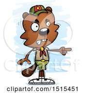 Poster, Art Print Of Mad Pointing Male Beaver Scout