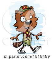 Poster, Art Print Of Walking Male Beaver Scout