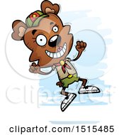 Poster, Art Print Of Jumping Female Bear Scout