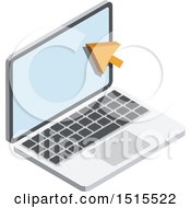 Poster, Art Print Of 3d Cursor And Laptop Icon