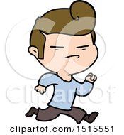 Poster, Art Print Of Cartoon Cool Guy With Fashion Hair Cut