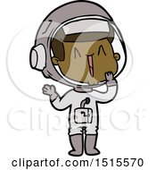 Poster, Art Print Of Laughing Cartoon Astronaut