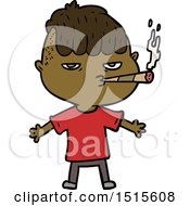 Cartoon Man Smoking