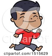 Happy Cartoon Man Running