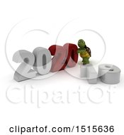 Poster, Art Print Of 3d New Year 2020 With A Tortoise