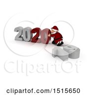 Poster, Art Print Of 3d New Year 2020 With Santa Claus