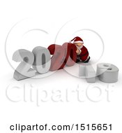 Poster, Art Print Of 3d New Year 2020 With Santa Claus