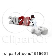 Poster, Art Print Of 3d New Year 2020 With A Snowman