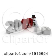 Poster, Art Print Of 3d New Year 2019 With A Snowman