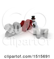 Poster, Art Print Of 3d New Year 2018 With A Snowman
