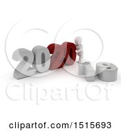 Poster, Art Print Of 3d New Year 2020 With A White Man