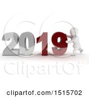 Poster, Art Print Of 3d New Year 2019 With A White Man