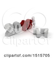 Poster, Art Print Of 3d New Year 2018 With A White Man