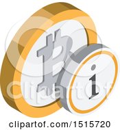 3d Isometric Bitcoin Information Financial Icon