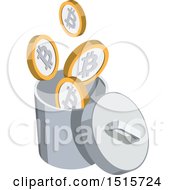 Poster, Art Print Of 3d Isometric Bitcoin And Bin Financial Icon