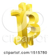 3d Gold Bitcoin Currency Symbol